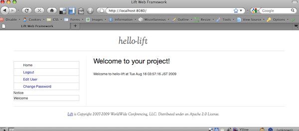 Lift Hello World