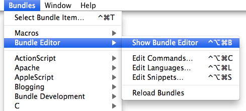 Open Bundle Editor
